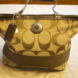 Vintage Monogrammed Coach Tote